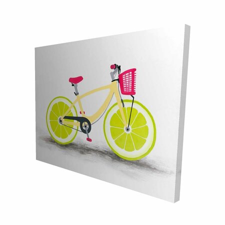 FONDO 16 x 20 in. Lime Wheel Bike-Print on Canvas FO2789128